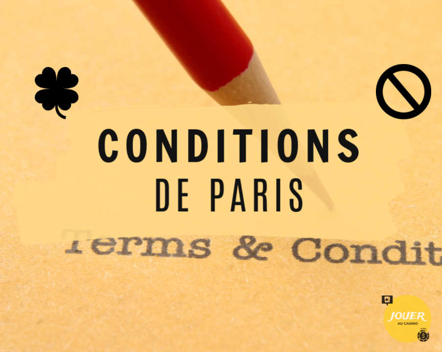 conditions de paris des bonus casino en ligne