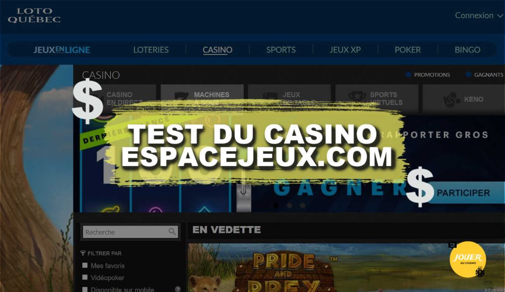 test casino en ligne espacejeux avis