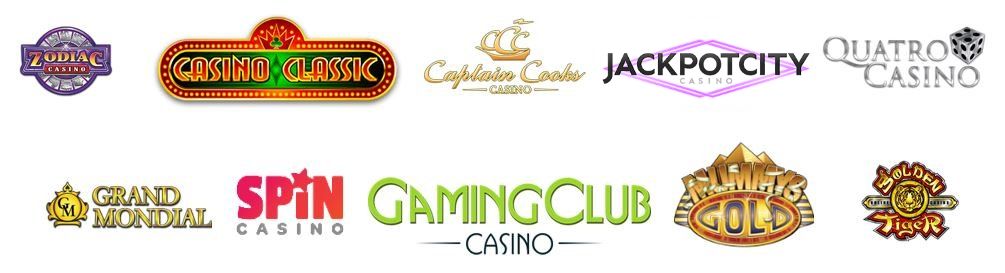 logos d'une partie des casinos en ligne les plus connus du canada et du québec